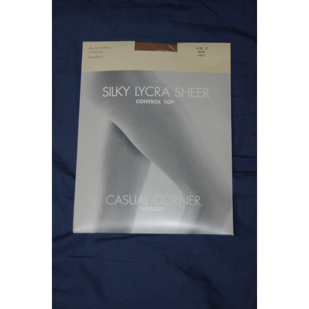 Vintage NOS Y2K Casual Corner‎ Pantyhose Silky Lycra Sheer B USA